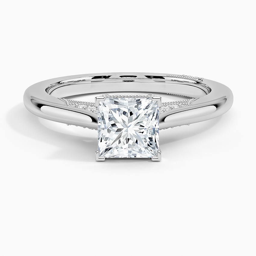 Simply Tacori Crown Diamond Ring Platinum Princess Engagement Ring