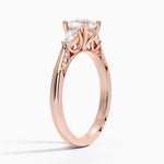Simply Tacori Three Stone Diamond Ring (1/3 ct. tw.) Rose Gold 18k Cushion Engagement Ring