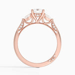 Simply Tacori Three Stone Diamond Ring (1/3 ct. tw.) Rose Gold 18k Cushion Engagement Ring
