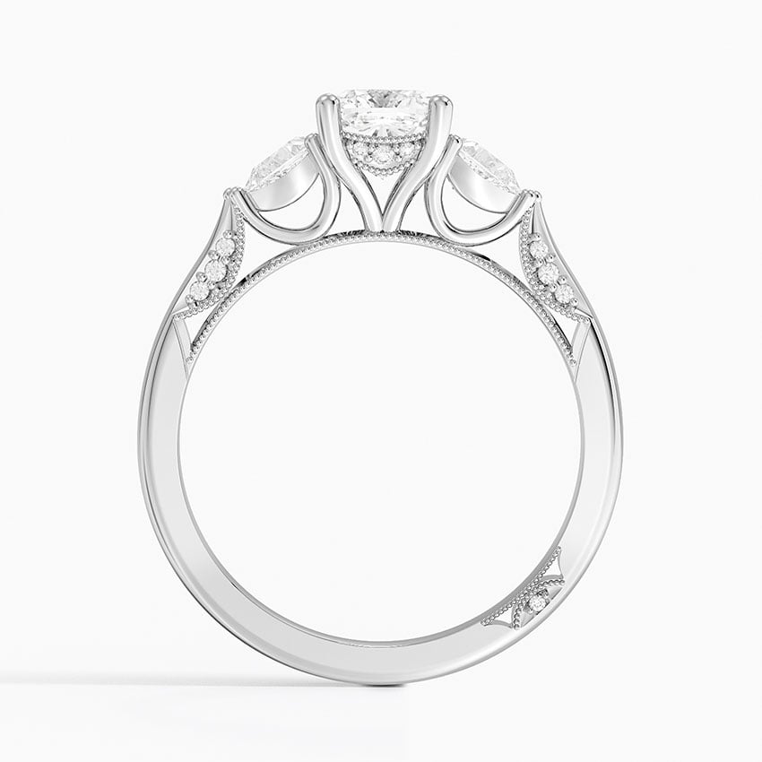 Simply Tacori Three Stone Diamond Ring (1/3 ct. tw.) Platinum Cushion Engagement Ring