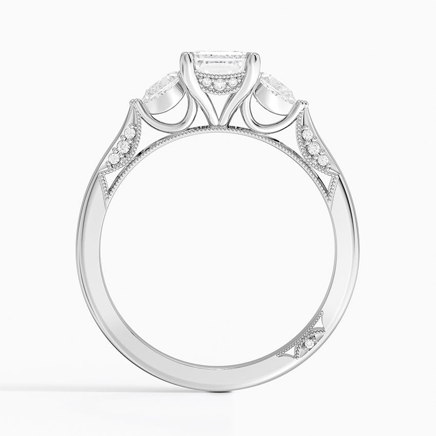 Simply Tacori Three Stone Diamond Ring (1/3 ct. tw.) Platinum Emerald Engagement Ring