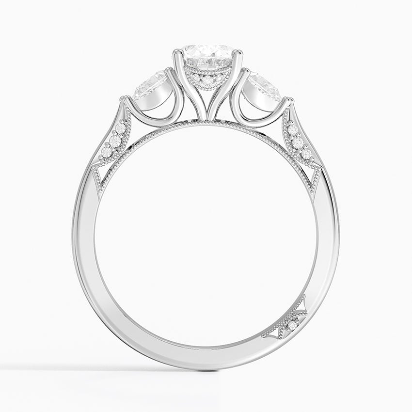 Simply Tacori Three Stone Diamond Ring (1/3 ct. tw.) Platinum Oval Engagement Ring