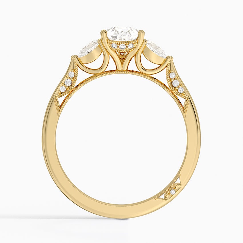 Simply Tacori Three Stone Diamond Ring (1/3 ct. tw.) Yellow Gold 18k Pear Engagement Ring