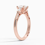 Simply Tacori Three Stone Diamond Ring (1/3 ct. tw.) Rose Gold 18k Princess Engagement Ring