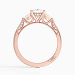 Simply Tacori Three Stone Diamond Ring (1/3 ct. tw.) Rose Gold 18k Princess Engagement Ring