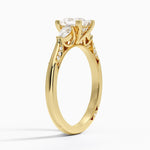 Simply Tacori Three Stone Diamond Ring (1/3 ct. tw.) Yellow Gold 18k Princess Engagement Ring