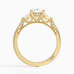 Simply Tacori Three Stone Diamond Ring (1/3 ct. tw.) Yellow Gold 18k Princess Engagement Ring