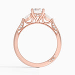 Simply Tacori Three Stone Diamond Ring (1/3 ct. tw.) Rose Gold 18k Round Engagement Ring