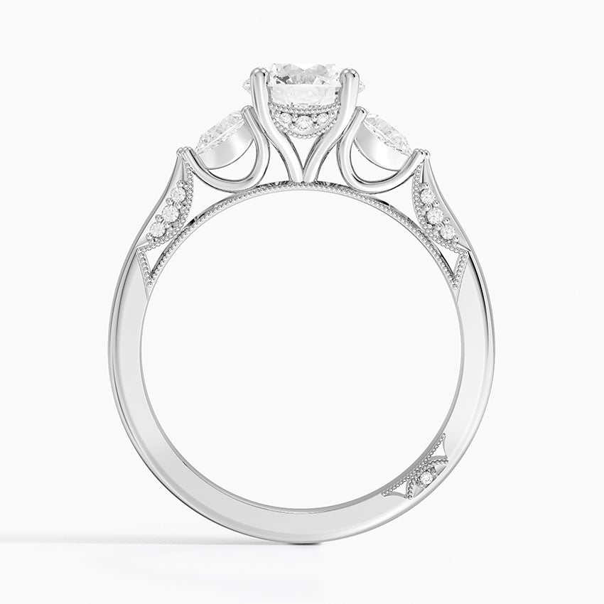 Simply Tacori Three Stone Diamond Ring (1/3 ct. tw.) Platinum Round Engagement Ring