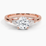 Simply Tacori Three Stone Diamond Ring (1/3 ct. tw.) Rose Gold 18k Round Engagement Ring
