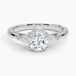 Simply Tacori Three Stone Diamond Ring (1/3 ct. tw.) Platinum Pear Engagement Ring