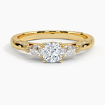 Simply Tacori Three Stone Diamond Ring (1/3 ct. tw.) Yellow Gold 18k Cushion Engagement Ring