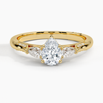 Simply Tacori Three Stone Diamond Ring (1/3 ct. tw.) Yellow Gold 18k Pear Engagement Ring