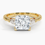 Simply Tacori Three Stone Diamond Ring (1/3 ct. tw.) Yellow Gold 18k Princess Engagement Ring