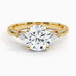 Simply Tacori Three Stone Diamond Ring (1/3 ct. tw.) Yellow Gold 18k Round Engagement Ring