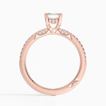Simply Tacori Classic Diamond Ring (1/5 ct. tw.) Rose Gold 18k Emerald Engagement Ring