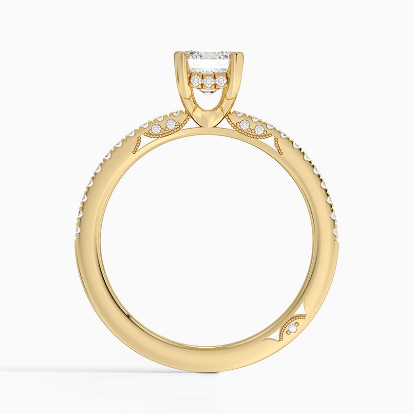 Simply Tacori Classic Diamond Ring (1/5 ct. tw.) Yellow Gold 18k Emerald Engagement Ring