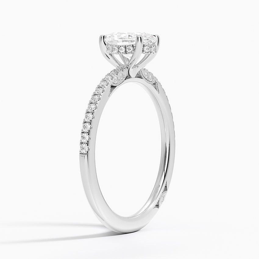 Simply Tacori Classic Diamond Ring (1/5 ct. tw.) Platinum Oval Engagement Ring