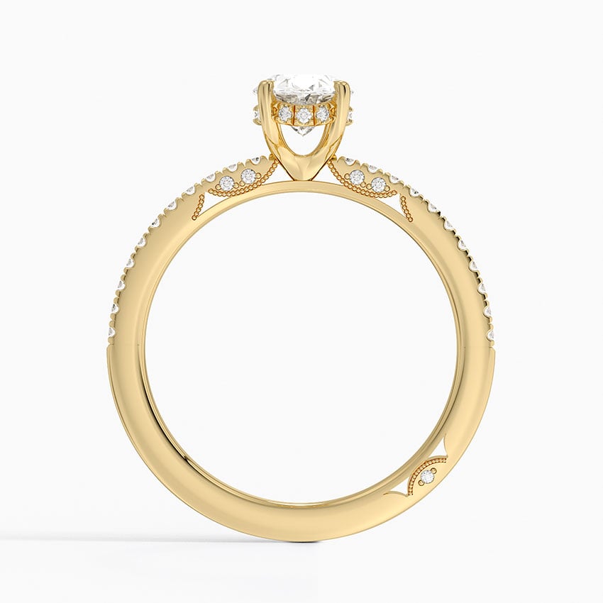 Simply Tacori Classic Diamond Ring (1/5 ct. tw.) Yellow Gold 18k Oval Engagement Ring