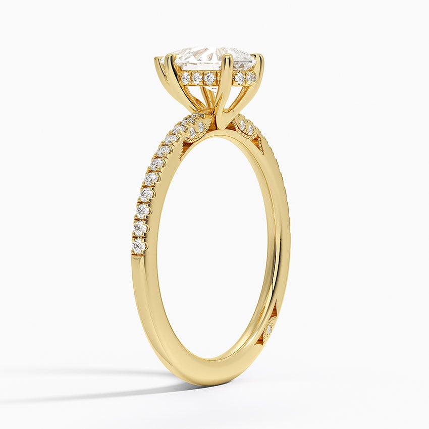 Simply Tacori Classic Diamond Ring (1/5 ct. tw.) Yellow Gold 18k Pear Engagement Ring