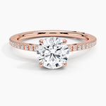 Simply Tacori Classic Diamond Ring (1/5 ct. tw.) Rose Gold 18k Round Engagement Ring