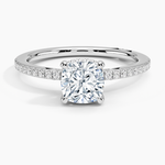 Simply Tacori Classic Diamond Ring (1/5 ct. tw.) Platinum Cushion Engagement Ring
