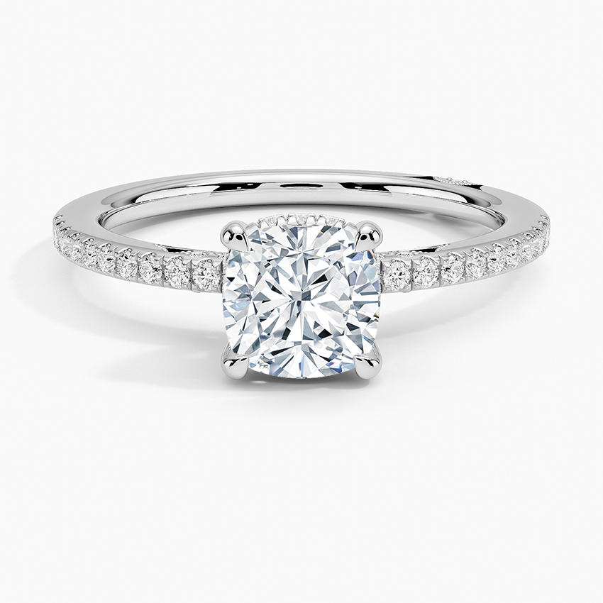 Simply Tacori Classic Diamond Ring (1/5 ct. tw.) Platinum Cushion Engagement Ring