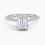 Simply Tacori Classic Diamond Ring (1/5 ct. tw.) Platinum Emerald Engagement Ring