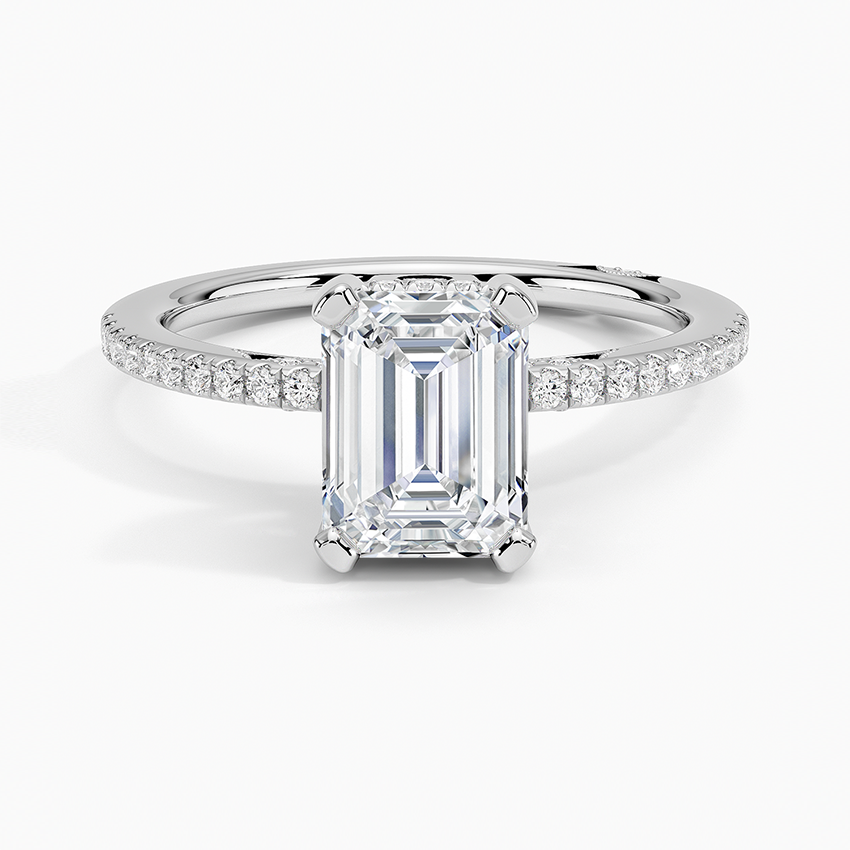 Simply Tacori Classic Diamond Ring (1/5 ct. tw.) Platinum Emerald Engagement Ring