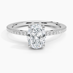 Simply Tacori Classic Diamond Ring (1/5 ct. tw.) Platinum Oval Engagement Ring