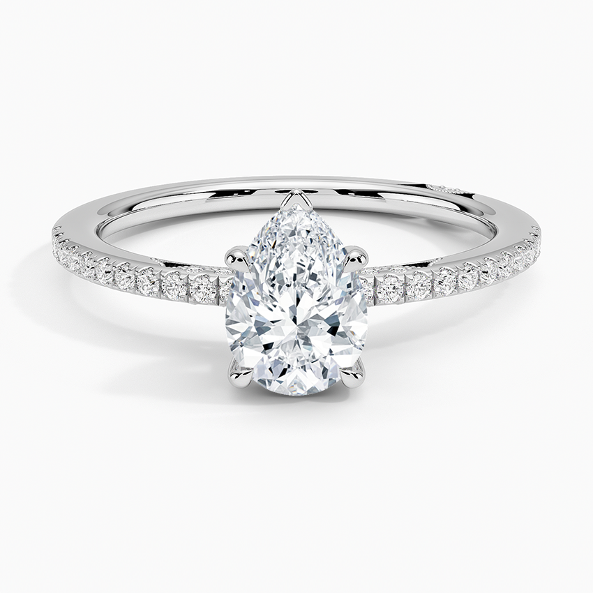 Simply Tacori Classic Diamond Ring (1/5 ct. tw.) Platinum Pear Engagement Ring