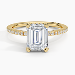 Simply Tacori Classic Diamond Ring (1/5 ct. tw.) Yellow Gold 18k Emerald Engagement Ring