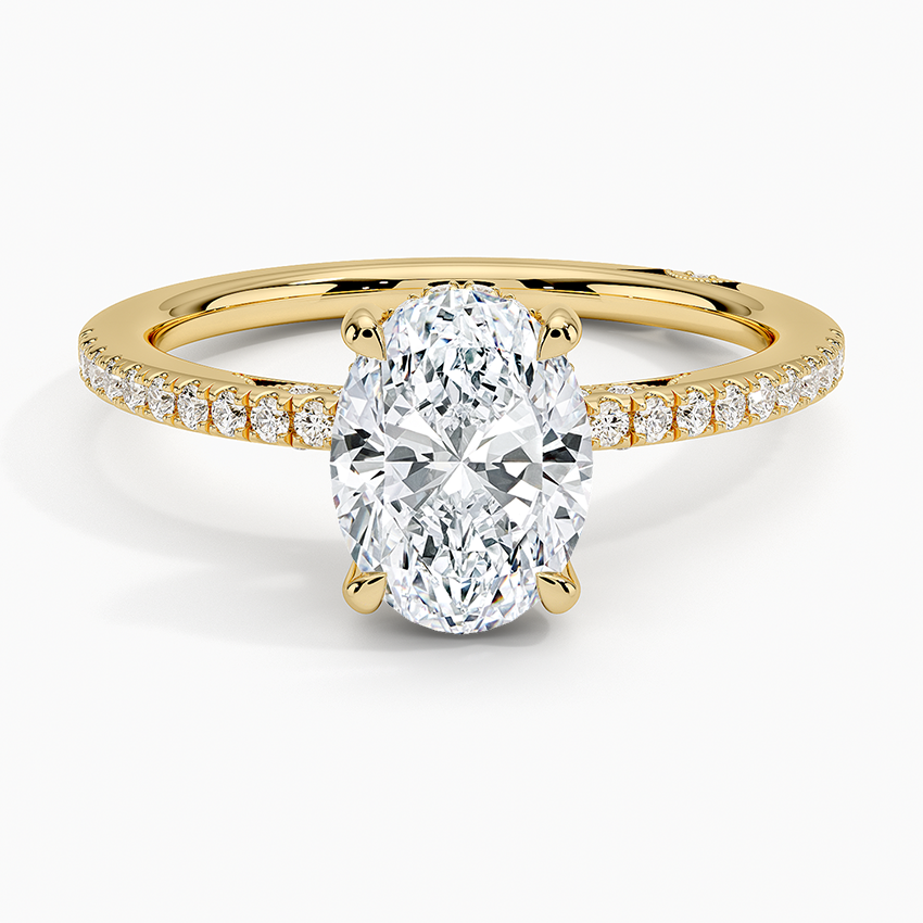 Simply Tacori Classic Diamond Ring (1/5 ct. tw.) Yellow Gold 18k Oval Engagement Ring