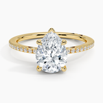 Simply Tacori Classic Diamond Ring (1/5 ct. tw.) Yellow Gold 18k Pear Engagement Ring