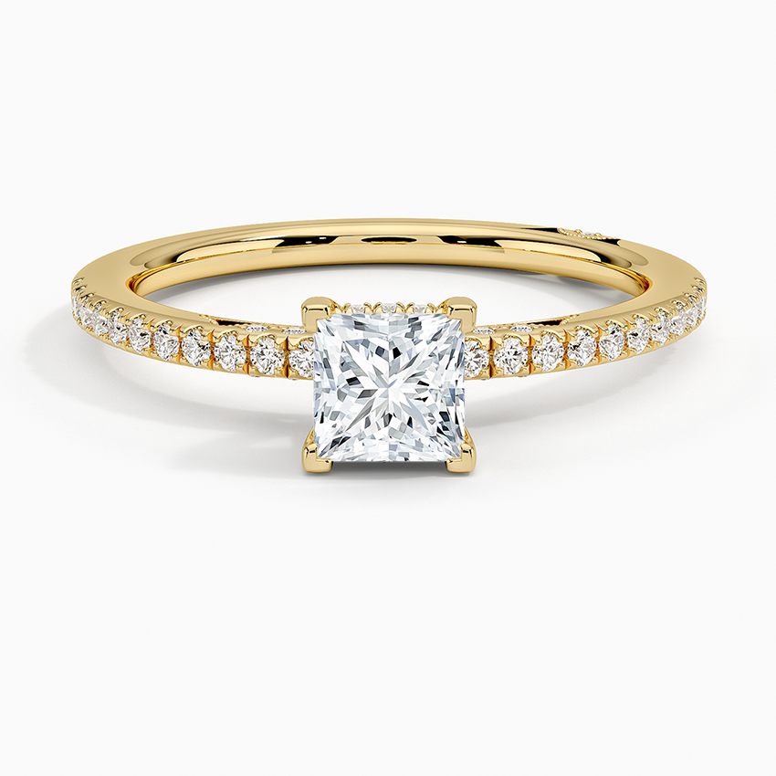 Simply Tacori Classic Diamond Ring (1/5 ct. tw.) Yellow Gold 18k Princess Engagement Ring