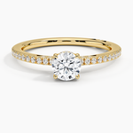 Simply Tacori Classic Diamond Ring (1/5 ct. tw.) Yellow Gold 18k Round Engagement Ring