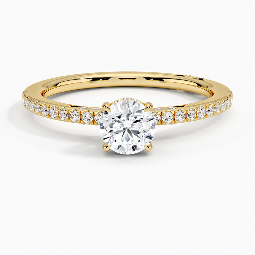 Simply Tacori Classic Diamond Ring (1/5 ct. tw.) Yellow Gold 18k Round Engagement Ring
