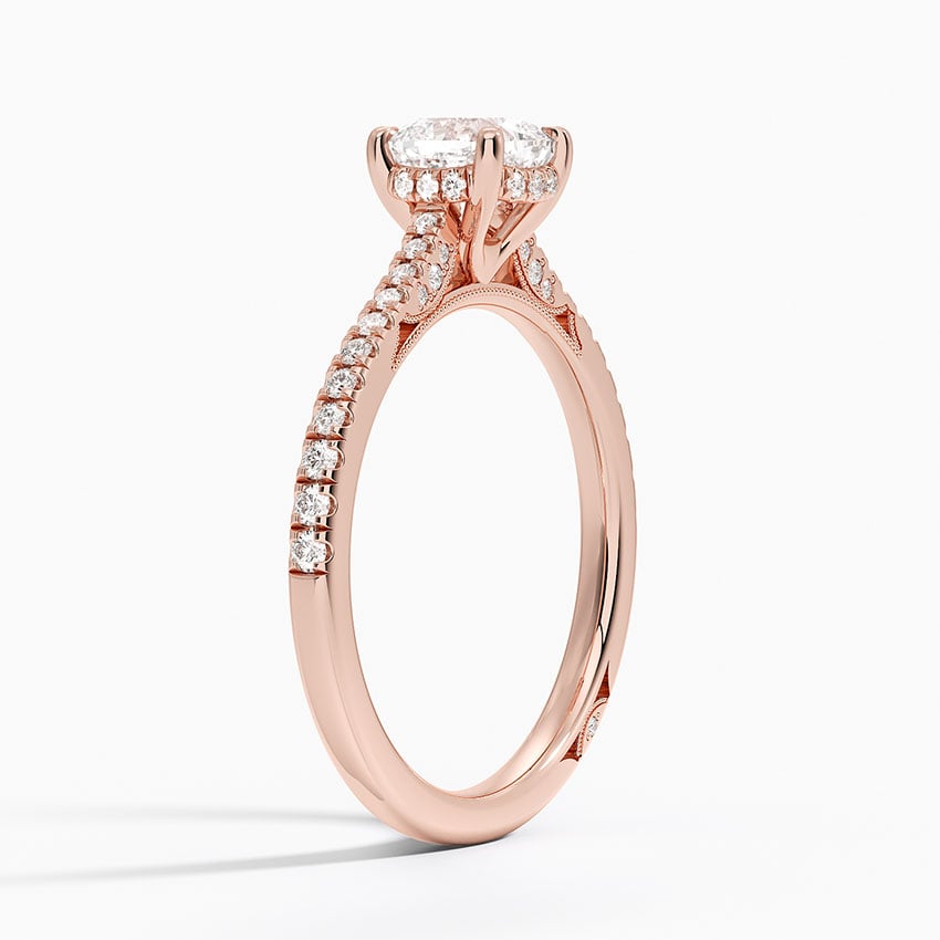 Simply Tacori Cathedral Diamond Ring (1/4 ct. tw.) Rose Gold 18k Cushion Engagement Ring