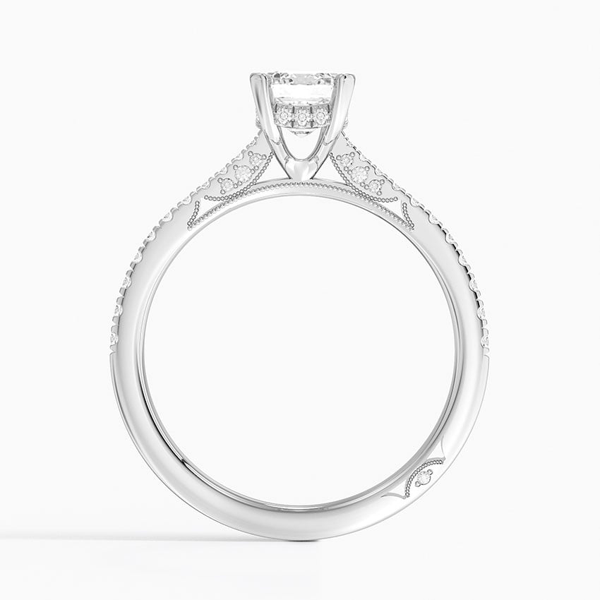 Simply Tacori Cathedral Diamond Ring (1/4 ct. tw.) Platinum Emerald Engagement Ring