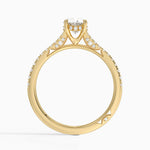 Simply Tacori Cathedral Diamond Ring (1/4 ct. tw.) Yellow Gold 18k Oval Engagement Ring