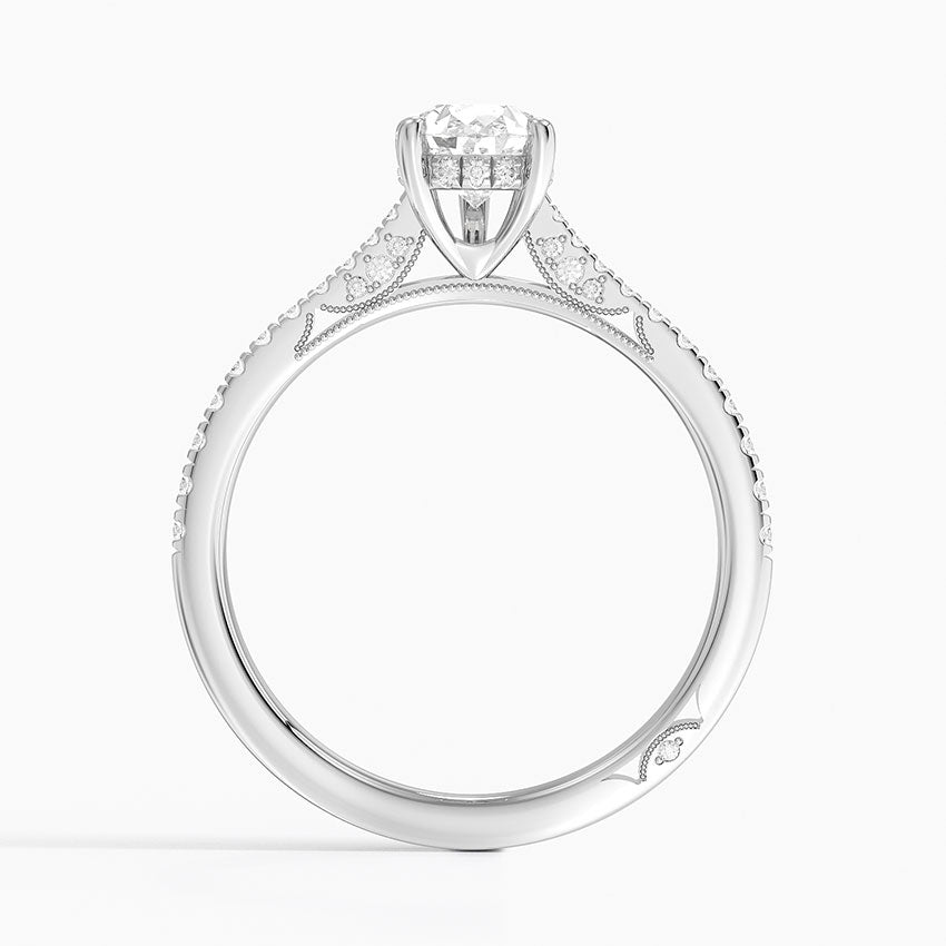 Simply Tacori Cathedral Diamond Ring (1/4 ct. tw.) Platinum Pear Engagement Ring
