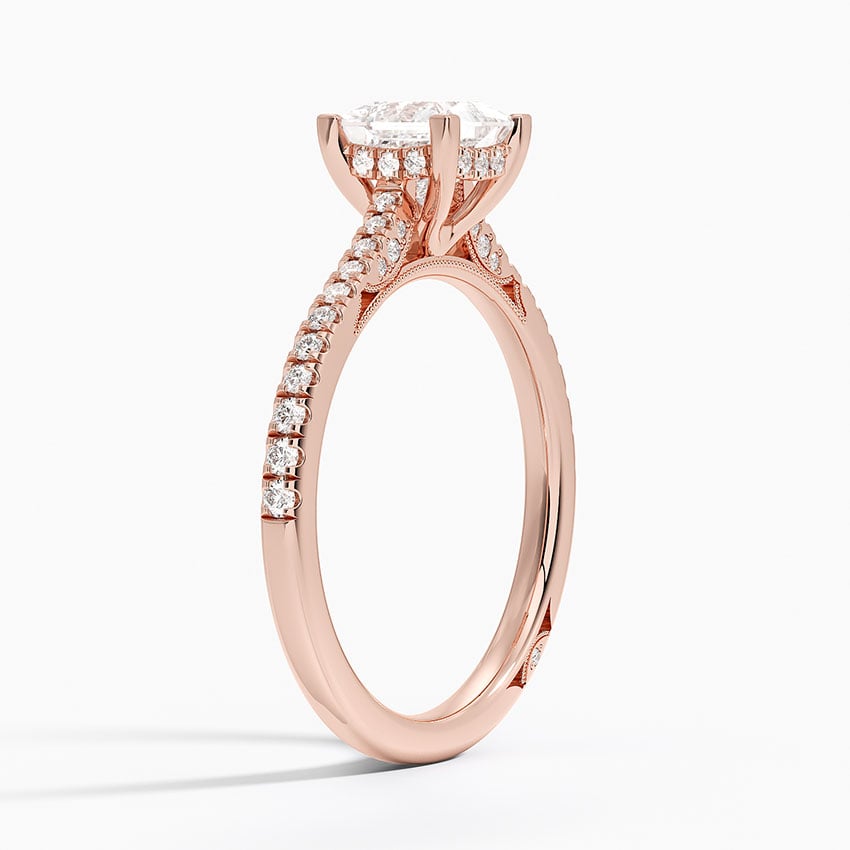 Simply Tacori Cathedral Diamond Ring (1/4 ct. tw.) Rose Gold 18k Princess Engagement Ring