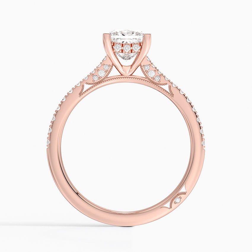 Simply Tacori Cathedral Diamond Ring (1/4 ct. tw.) Rose Gold 18k Princess Engagement Ring