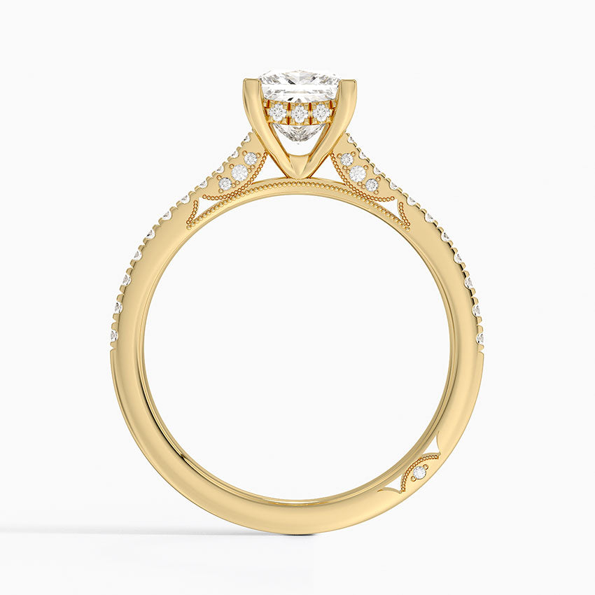 Simply Tacori Cathedral Diamond Ring (1/4 ct. tw.) Yellow Gold 18k Princess Engagement Ring