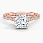 Simply Tacori Cathedral Diamond Ring (1/4 ct. tw.) Rose Gold 18k Cushion Engagement Ring