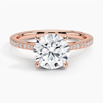 Simply Tacori Cathedral Diamond Ring (1/4 ct. tw.) Rose Gold 18k Round Engagement Ring