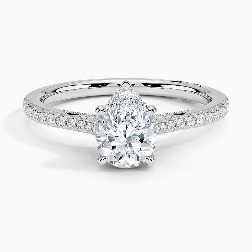 Simply Tacori Cathedral Diamond Ring (1/4 ct. tw.) Platinum Pear Engagement Ring