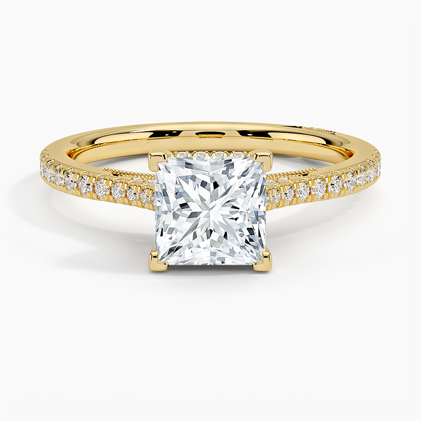 Simply Tacori Cathedral Diamond Ring (1/4 ct. tw.) Yellow Gold 18k Princess Engagement Ring