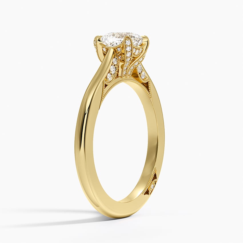 Simply Tacori Diamond Ring (1/8 ct. tw.) Yellow Gold 18k Cushion Engagement Ring