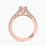 Simply Tacori Diamond Ring (1/8 ct. tw.) Rose Gold 18k Oval Engagement Ring